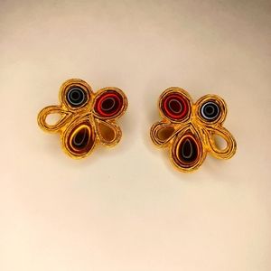 Givenchy Gripoix  Clip Back Earrings
